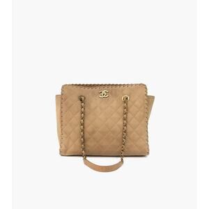 CHANEL Beige Chain Shoulder Bag A-A25730